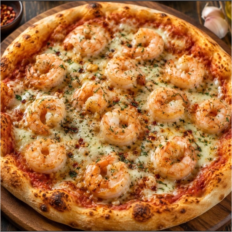 Pizza garnalen