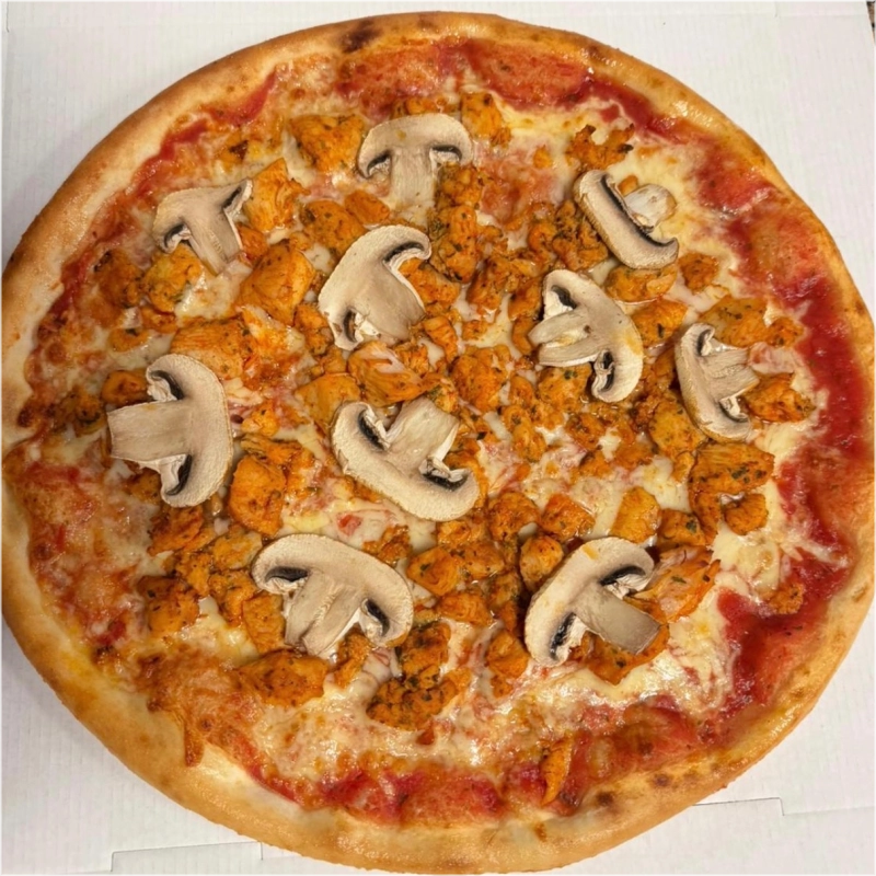 Pizza kip funghi