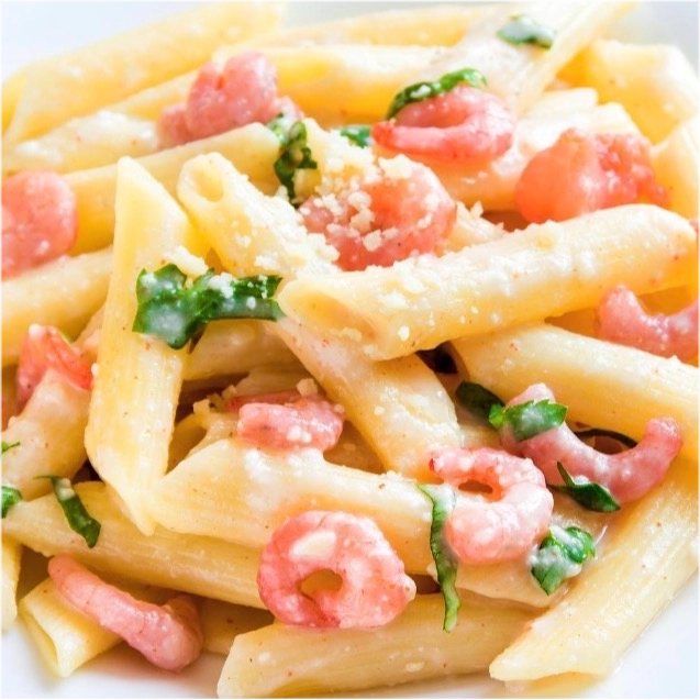Penne garnalen